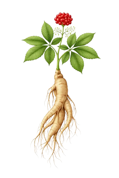 Panax Ginseng — raíz energizante tradicional